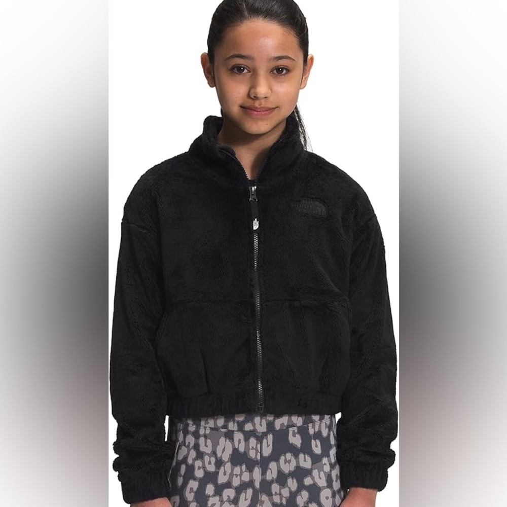 THE NORTH FACE Girls' Osolita Fleece Full-Zip Jacket size small in black